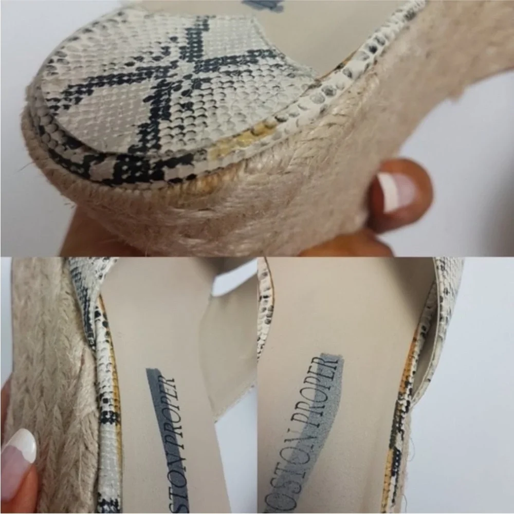 Snake Print Platform Espadrilles Wedge Sandals Summer Vacay Vacation Shoes